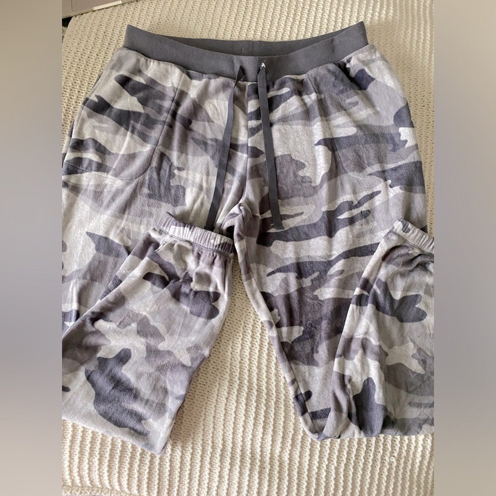 Grey camo pajama pants